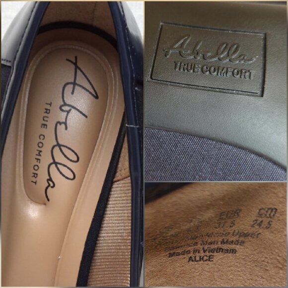 Abella True Comfort Alice Women’s Navy Blue Pointed Toe Mid-Heel Pumps - 7.5 - Picture 12 of 12